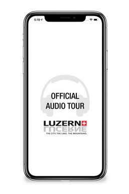 Page de présentation de l'appli Official Audio Tour Lucerne